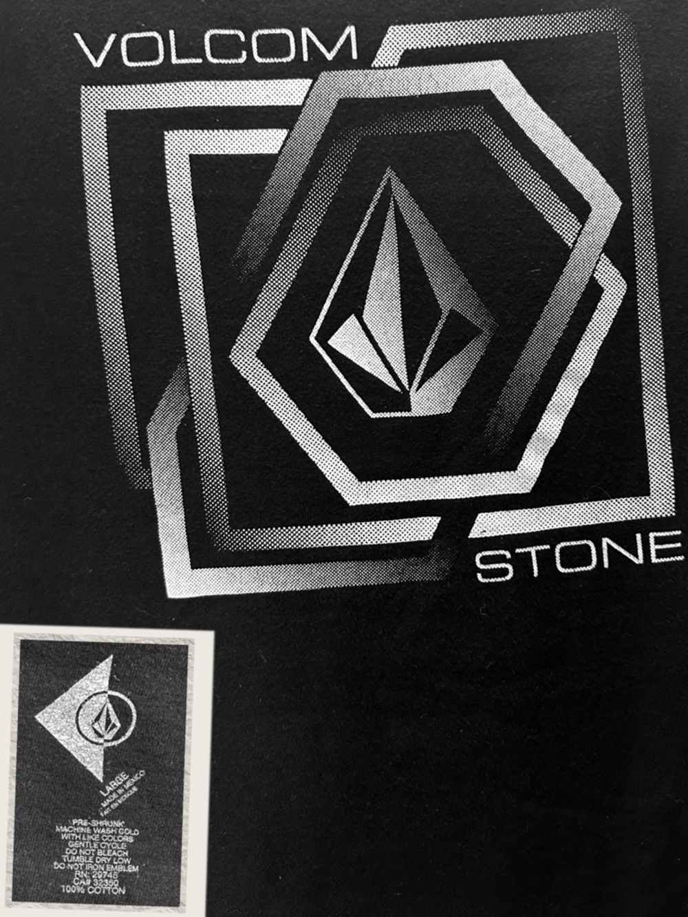 Y2K Volcom Stone Heavy Fuzz Tank Stone Logo Black Size Large | Mens Graphic Tank - Picture 4 of 4